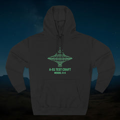 Area 51 “Model S-4 Test Craft” Neon Blueprint Hoodie – Level 7 Clearance Edition