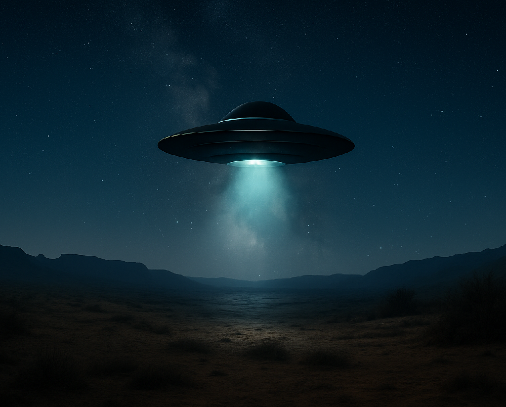 UFO desert night
